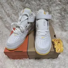 NIKE AIR FORCE 1 MID 28 10 ホワイト イエロー