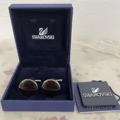 Swarovski 黒 カフリンクス セット