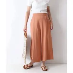 金子綾×FRAMeWORK コラボパンツ　リラックス　ピンクブラウン