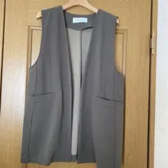 値下げ カーキ ジレ サイズF
