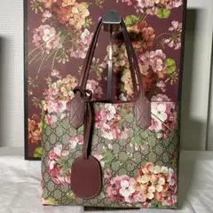グッチ GG柄 ブルームス 花柄 リバーシブル トートバッグ