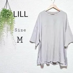 LILL グレー オーバーサイズ Tシャツ M