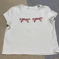 リボン刺繍 Tシャツ