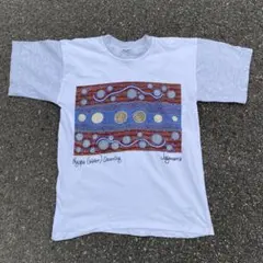 90s アート Tシャツ シングルステッチ アートT アボリジニー 2トーン