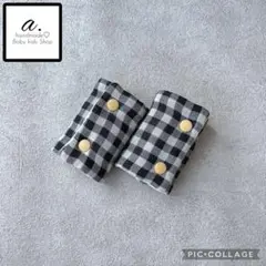【No.296】ベビービョルン　ギンガムチェック　パステルカラー　よだれパッド