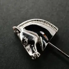 エルメス HERMES ピンブローチ ホースヘッド 馬 シルバー 匿名配送