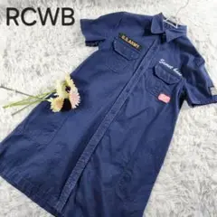 【RCWB】ロデオクラウンズワイドボウル ワッペン作業着風ワンピース 膝丈 M
