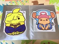ワンピース　ニャンピース　BIGステッカー　サンジ&チョッパー2点セット