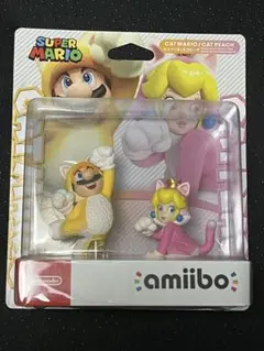 新品未開封 amiibo ネコマリオ/ネコピーチ セット アミーボ