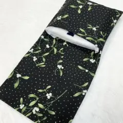 サニタリーケース 花 ダイヤモンドフロスト 黒 ドット S8335