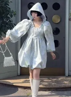 完売品　poppy sister jane リボン柄ワンピース　あさぎーにょ POPPY あさぎーにょSISTER JANE ワンピース リボン新品