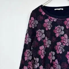 美品✨ ローラアシュレイ 花柄 五分袖 トップス 大きめ マカオ製 上品 高級
