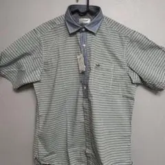 【新品】Crocodile LLサイズ ストライプ 半袖シャツ ゴルフ