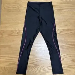 ブラックタイツ Lサイズ ピンクライン
