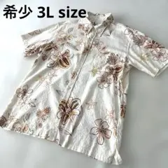 ✨希少サイズ 美品 シーサー かりゆし ウェア 半袖 シャツ 3L