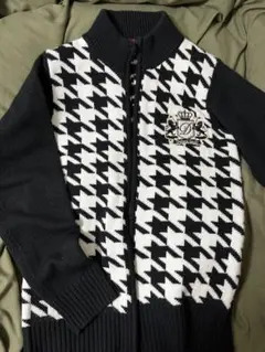 デルソル ニットジャケット ブルゾン 千鳥柄