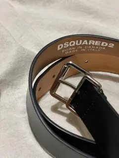 希少 イタリア製 正規 Dsquared2 レザー ベルト ブラック