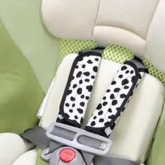 ベビーカー ベルトカバー ダルメシアン オフホワイト