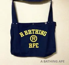 A BATHING APE エイプ ショルダーバッグ ネイビー