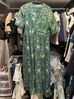アーモワールカプリス　グリーン　シアーワンピース