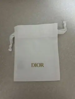②DIOR ディオール　巾着袋　布袋　ホワイト ゴールド