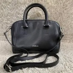 未使用✨フルラ ネクストS 2way ハンドバッグ サフィアーノレザー 黒