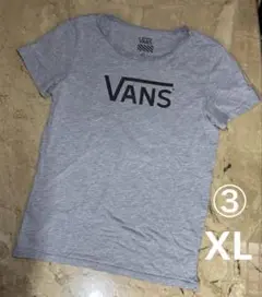 ③バンズ　VANS Tシャツ　ロゴプリント　XL グレー