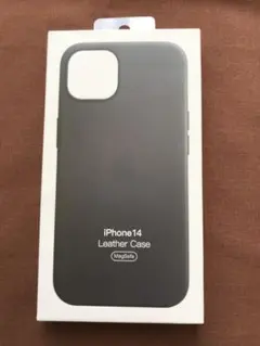 iPhone14 レザーケースの純正ミッドナイト未使用