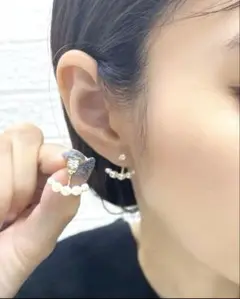 【限定価格】【上品】2way パールピアス ゴールド 大人可愛い 高見え✨