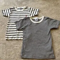 極美品　5ans プチバトー　ストライプTシャツ 110cm 2枚セット