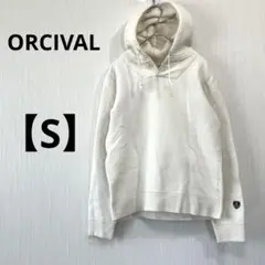 a987 ORCIVAL 【S】　パーカー　ワンポイント　裏起毛　日本製　無地