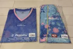 Nittaku【限定品】卓球ユニフォーム・ムーブペイントライトブルー上下セットL