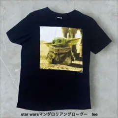 star warsマンダロリアングローグーTシャツ実写グラフィック
