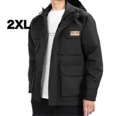 サンンティック マウンテンパーカー アウトドアジャケット ブラック 2XL