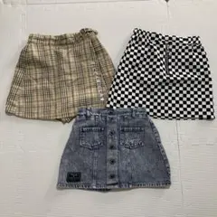 スカート ・スカッツ／１４０サイズ　３点まとめ売り