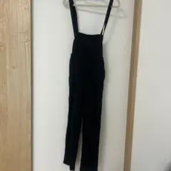 ブラックサロペット ストレートレッグ