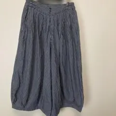 ストライプ バルーンパンツ　ヒッコリー　ワイド