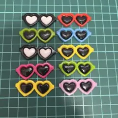 デコパーツ　サングラス　ハート　大　10個