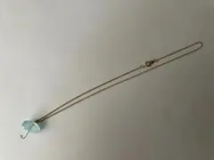 青い傘 デザイン ゴールドネックレス