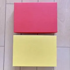 空き箱　金澤福うさぎ　赤　黄色　2個セット