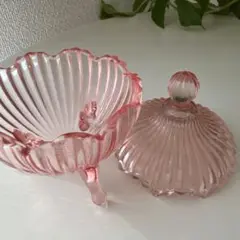 フランフラン　ピンク　ガラス入れ物