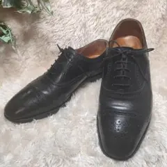 SCOTCH　GRAIN　ストレートチップ　メダリオン　黒　25.5㎝【補修有】