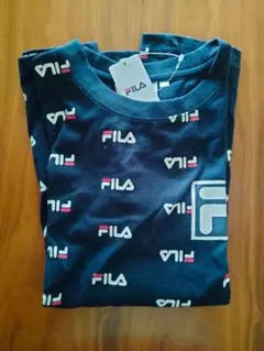 FILA ロゴプリント 長袖Tシャツ ネイビー 150cm