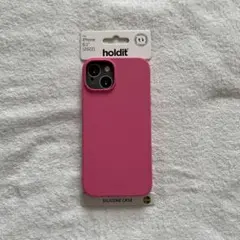 holdit iPhone 13用シリコンケース ブライトピンク