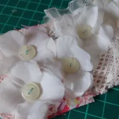 お花のスニペットロール　ホワイト
