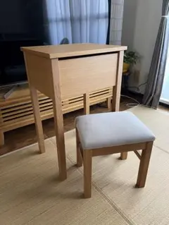 無印良品ドレッサー＆スツール 楽天市場】無印良品 タモ材 コンパクトドレッサー スツール