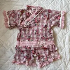 スーリー　甚平　ピンク　80cm