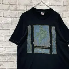 USA製90sヴィンテージTシャツ！シングルステッチ　ブラック半袖古着L30