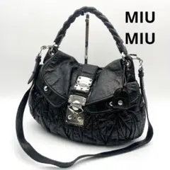 MIU MIU 2way マテラッセ ハンドバッグ ショルダーバッグ