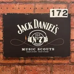 ジャックダニエル JACKDANIELS 《172》ブリキ 看板 レトロ風 ☻